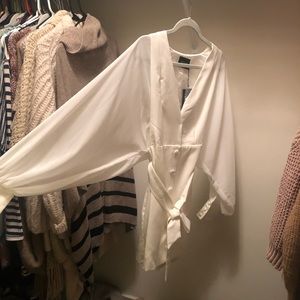 Sheer ballon sleeve dress